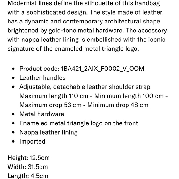 Black Prada Medium Leather Bag - Picture 5 of 17